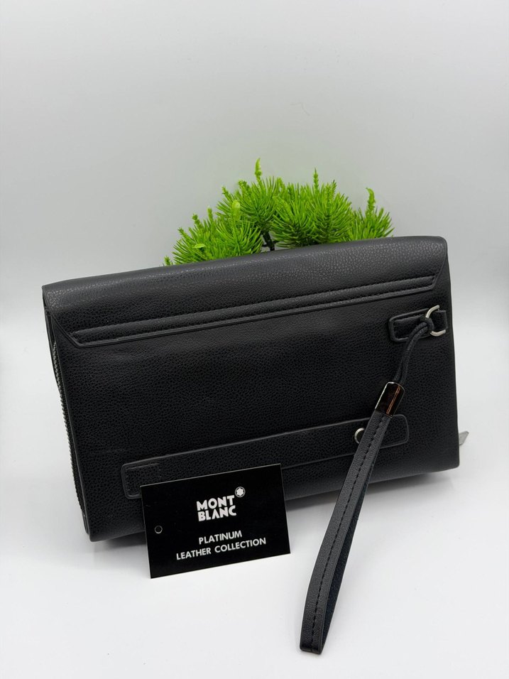 Mont Blanc Siyah Deri Erkek Cüzdan - Görsel 3