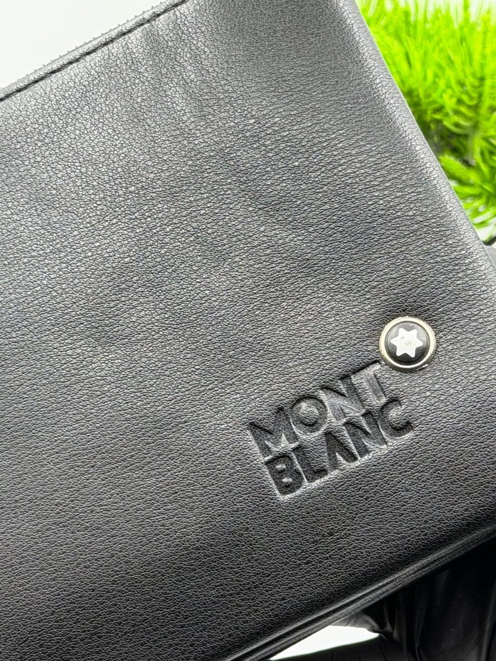 Mont Blanc Siyah Deri Erkek Cüzdan - Görsel 5
