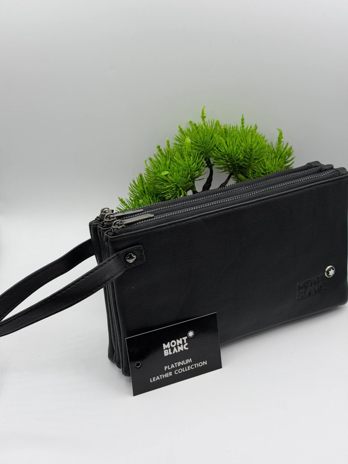 Mont Blanc Siyah Deri Erkek Cüzdan - Görsel 2