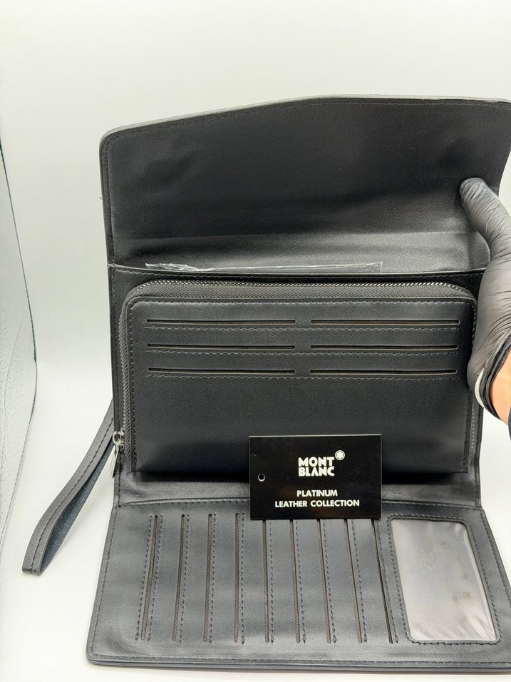 Mont Blanc Siyah Deri  Cüzdan - Görsel 2