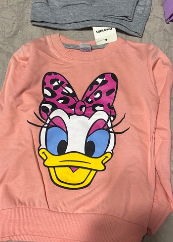 Renkli Baskılı Kız Sweatshirtleri, Uzun Kollu 4lü fiyat - Görsel 2