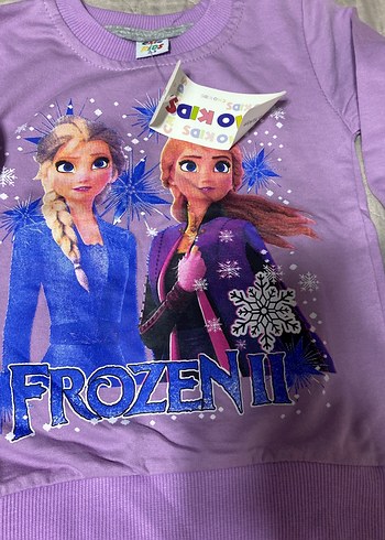 Renkli Baskılı Kız Sweatshirtleri, Uzun Kollu 4lü fiyat - Görsel 4