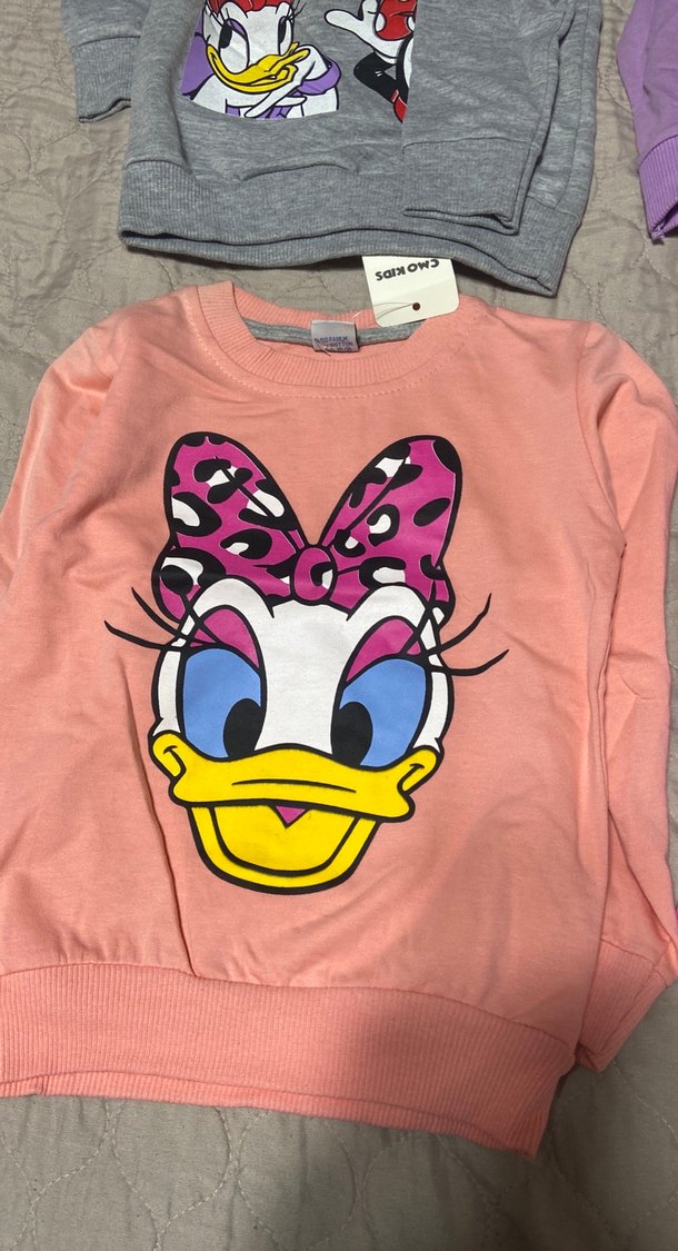 Renkli Baskılı Kız Sweatshirtleri, Uzun Kollu 4lü fiyat - Görsel 2