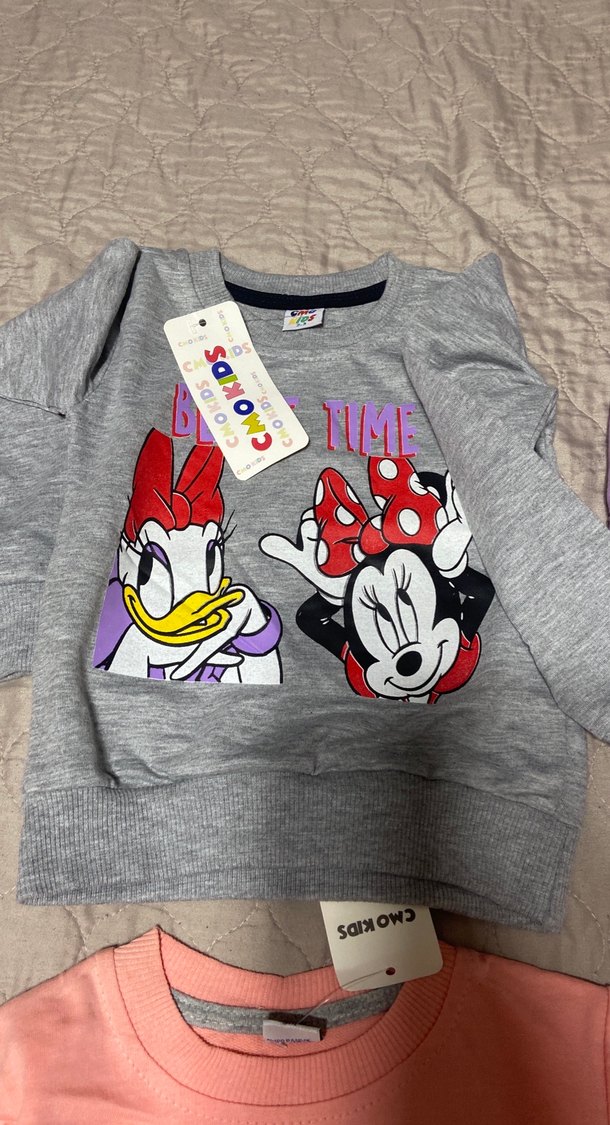 Renkli Baskılı Kız Sweatshirtleri, Uzun Kollu 4lü fiyat - Görsel 5