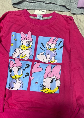 Kız Çocuk Renkli Baskılı Uzun Kollu 4lü - Görsel 2