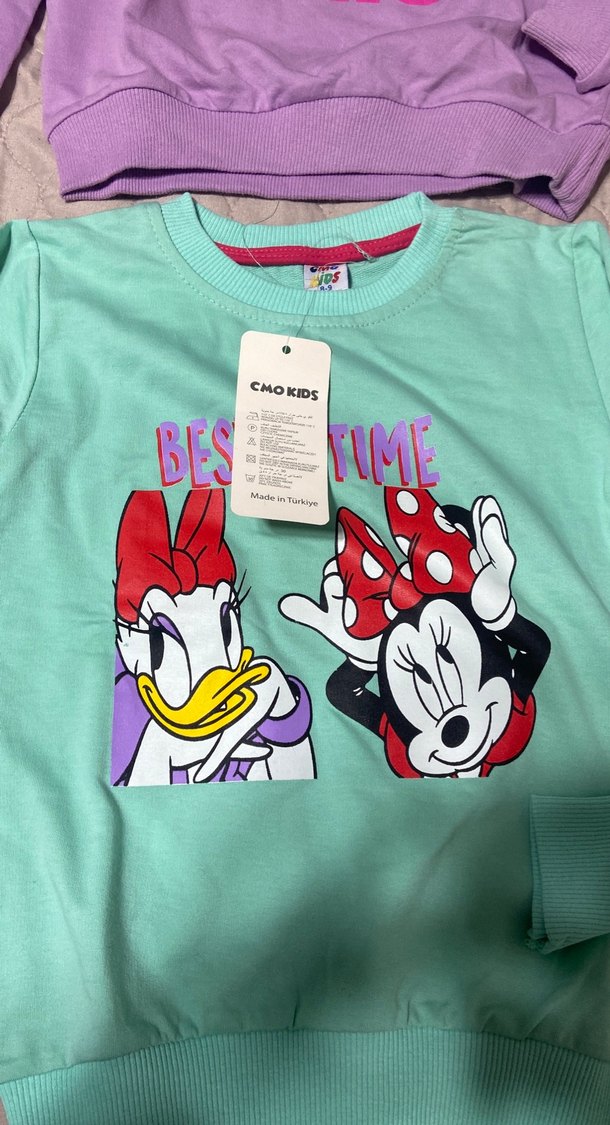 Kız Çocuk Renkli Baskılı Uzun Kollu 4lü - Görsel 3