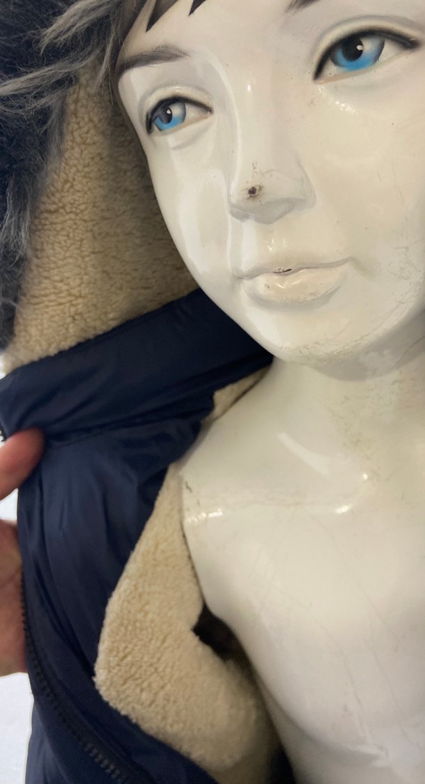 Beli büzgülü içi kürklü kız çocuk Mont - Görsel 4