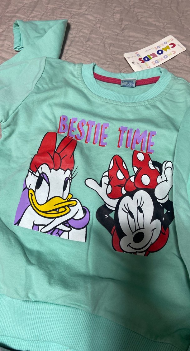 Kız Çocuk Baskılı Uzun Kollu Sweatshirt 4lü fiyat - Görsel 5