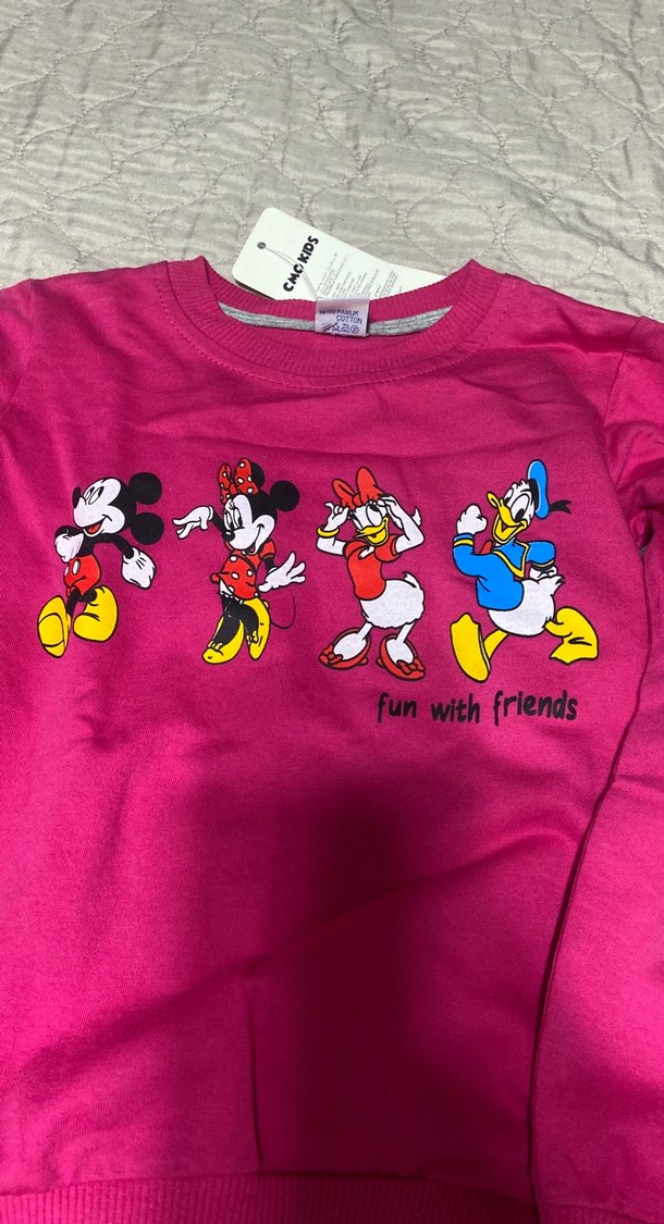 Kız Çocuk Renkli Baskılı Sweatshirt 4lü fiyat - Görsel 3