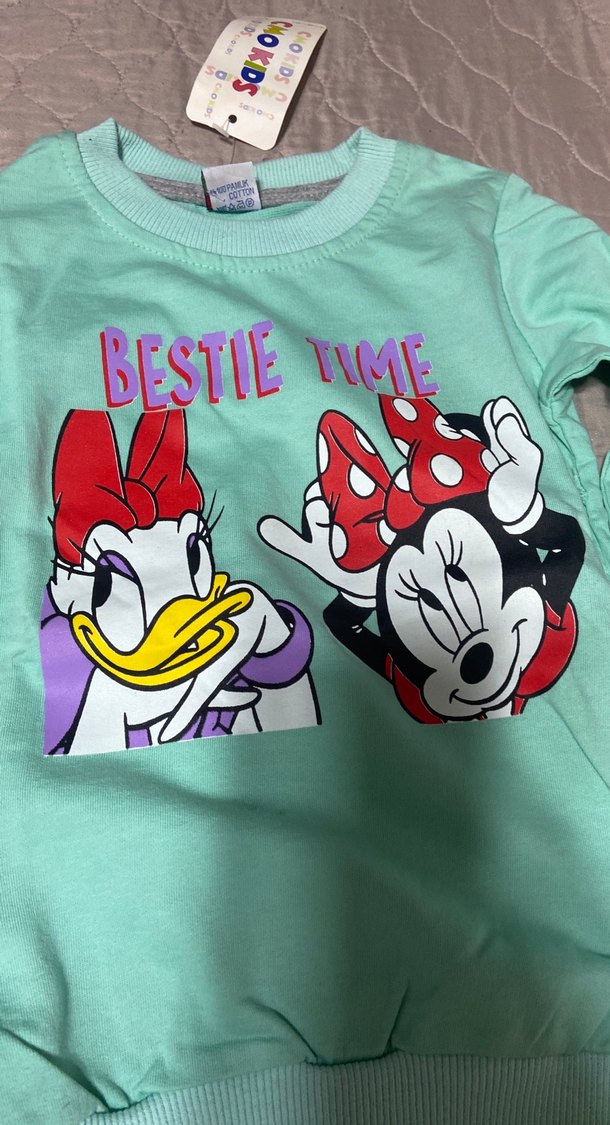 Kız Çocuk Renkli Baskılı Sweatshirt 4lü fiyat - Görsel 4