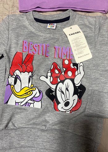 Kız Çocuk Renkli Baskılı Uzun Kollu Sweatshirt 4lü - Görsel 5