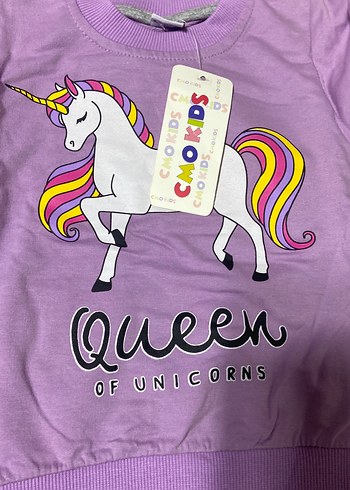 Kız Çocuk Renkli Baskılı Uzun Kollu Sweatshirt 4lü - Görsel 4