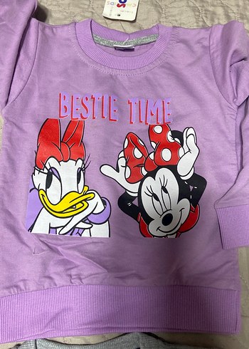 Kız Çocuk Renkli Baskılı Uzun Kollu Sweatshirt 4lü - Görsel 2