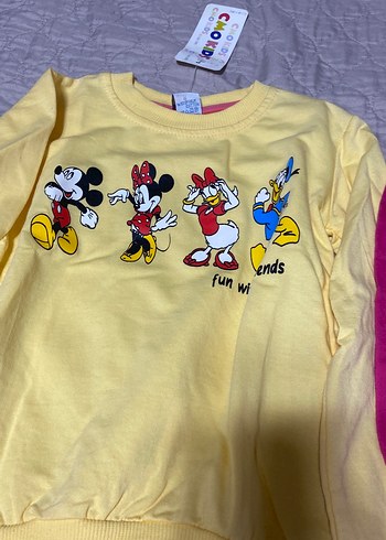 Renkli Kız Çocuk Sweatshirtleri, Uzun Kollu, Baskılı 4lü fiyat - Görsel 3