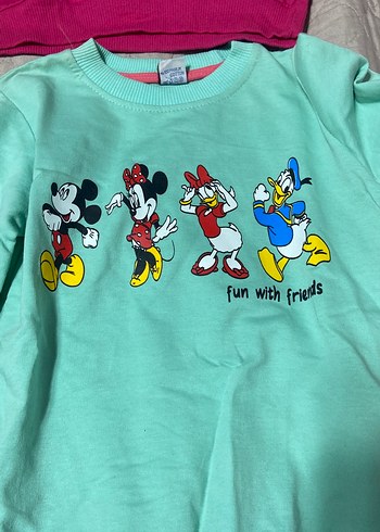 Renkli Kız Çocuk Sweatshirtleri, Uzun Kollu, Baskılı 4lü fiyat - Görsel 5