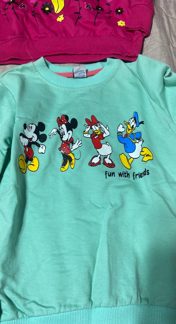 Renkli Kız Çocuk Sweatshirtleri, Uzun Kollu, Baskılı 4lü fiyat - Görsel 5