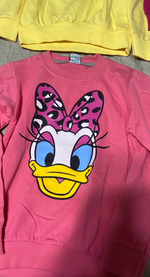 Renkli Kız Çocuk Sweatshirtleri, Uzun Kollu, Baskılı 4lü fiyat - Görsel 2