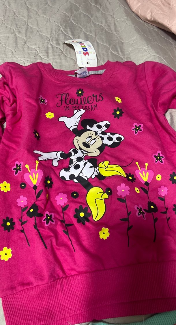 Renkli Kız Çocuk Sweatshirtleri, Uzun Kollu, Baskılı 4lü fiyat - Görsel 4