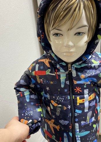 Çocuk Çok Renkli Baskılı erkek  Fermuarlı Mont - Görsel 2