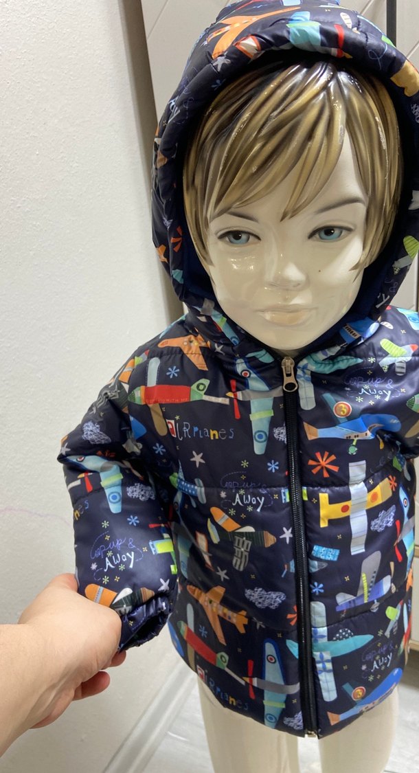 Çocuk Çok Renkli Baskılı erkek  Fermuarlı Mont - Görsel 2