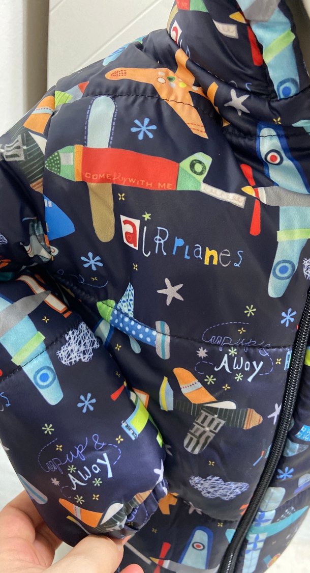 Çocuk Çok Renkli Baskılı erkek  Fermuarlı Mont - Görsel 3