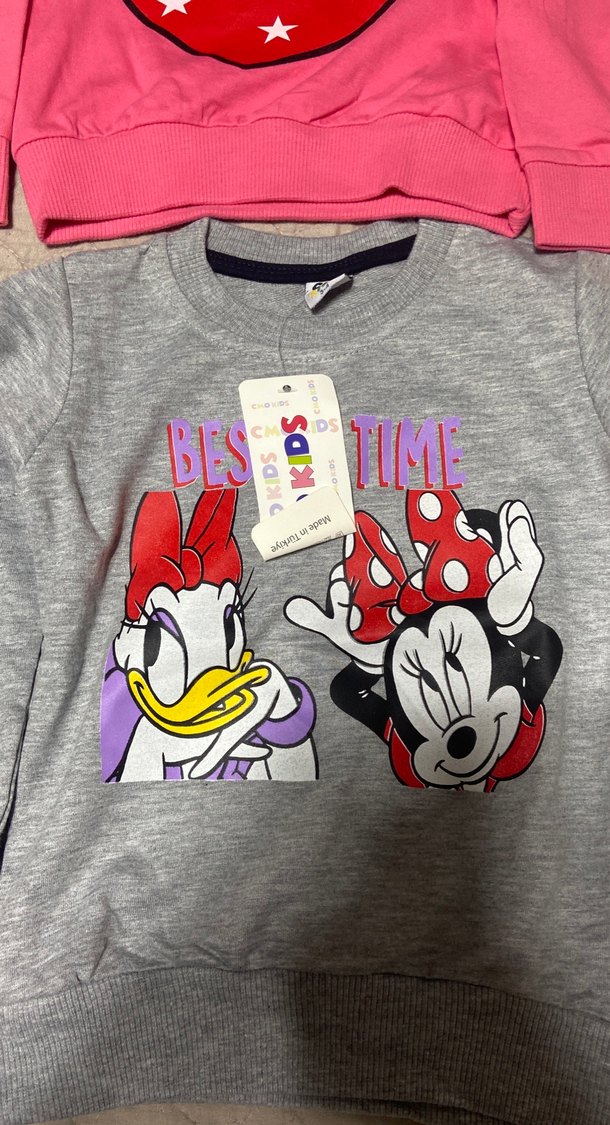 Kız Çocuk Uzun Kollu Renkli Baskılı Sweatshirt 4lü fiyat - Görsel 2