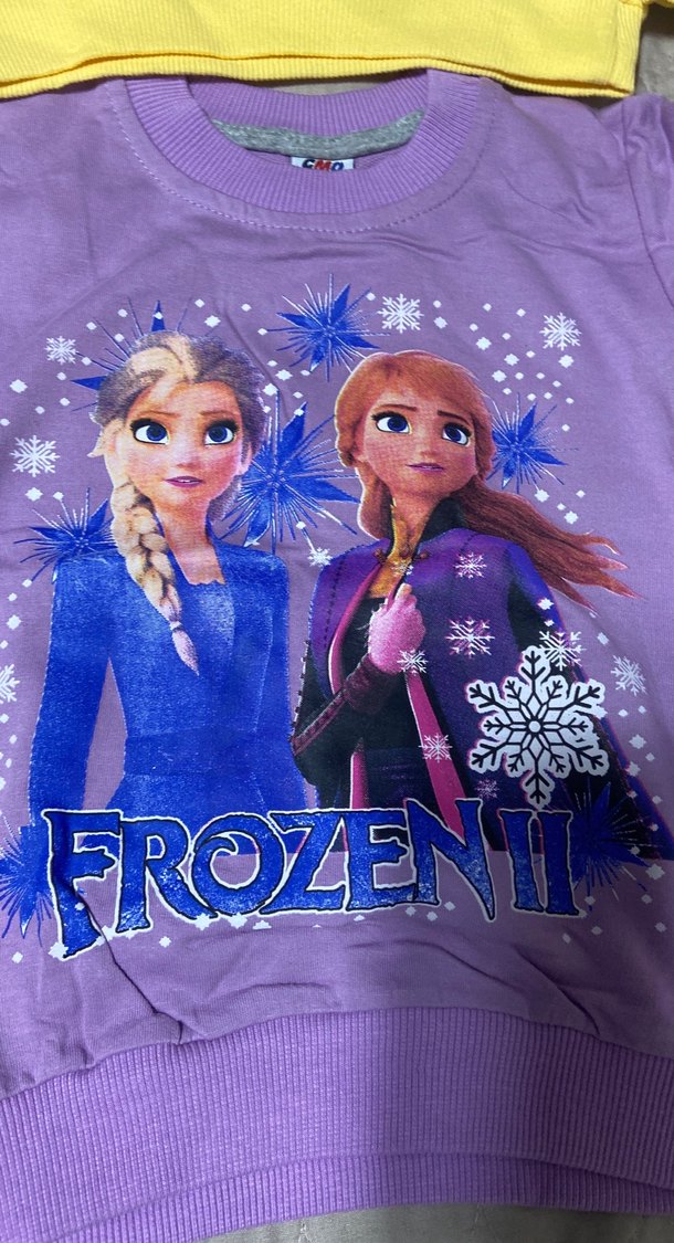 Kız Çocuk Uzun Kollu Renkli Baskılı Sweatshirt 4lü fiyat - Görsel 5