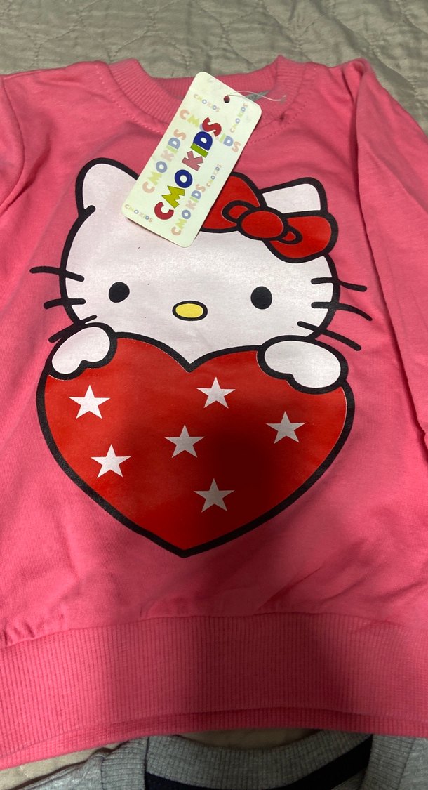 Kız Çocuk Uzun Kollu Renkli Baskılı Sweatshirt 4lü fiyat - Görsel 3