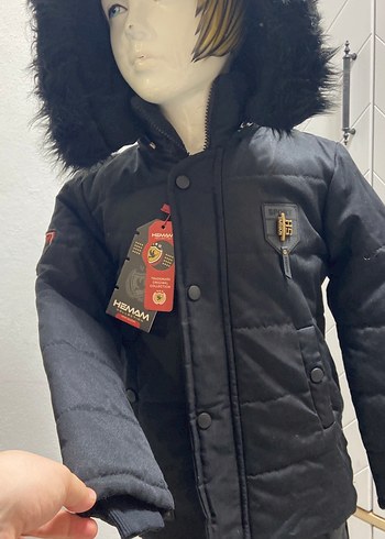 Siyah Kürklü Erkek Çocuk Mont - Görsel 2