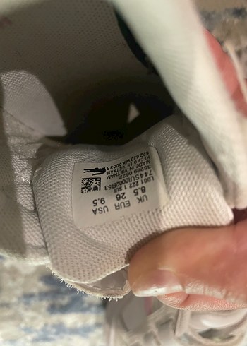 Lacoste Pembe kız çocuk Spor Ayakkabı Velcro Bantlı