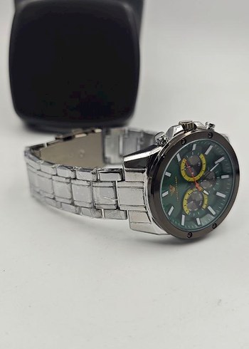  Beden gri Renk Armani Klasik Erkek Kol Saati Yeşil Kadranlı
