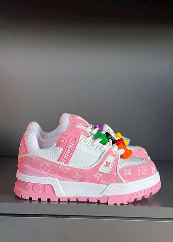 38 Beden pembe Renk Pembe Louis Vuitton Platform Topuklu Spor Ayakkabı
