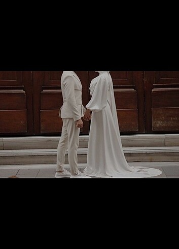 xxl Beden beyaz Renk Tesettür nikah abiyesi elbisesi 
