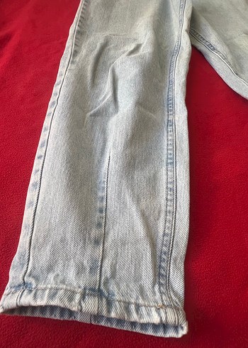 38 Beden Gri Düz Kesim Kadın mom Denim Jean