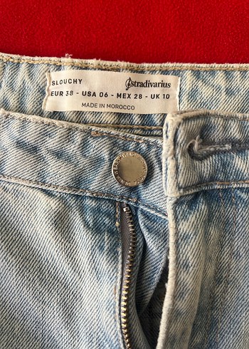 38 Beden gri Renk Gri Düz Kesim Kadın mom Denim Jean