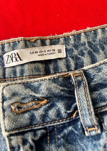 Zara Gri Midi Boy Bol Kesim Kadın Kot Pantolon