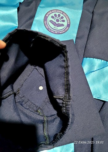 Kadın Mavi Uzun Kol Mezuniyet Elbisesi - Görsel 5