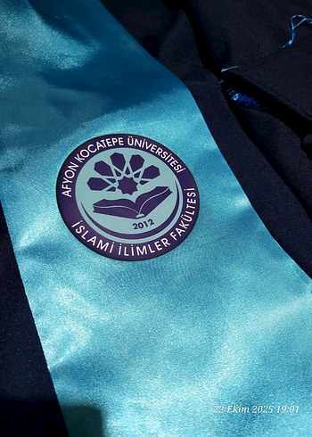 Kadın Mavi Uzun Kol Mezuniyet Elbisesi - Görsel 2