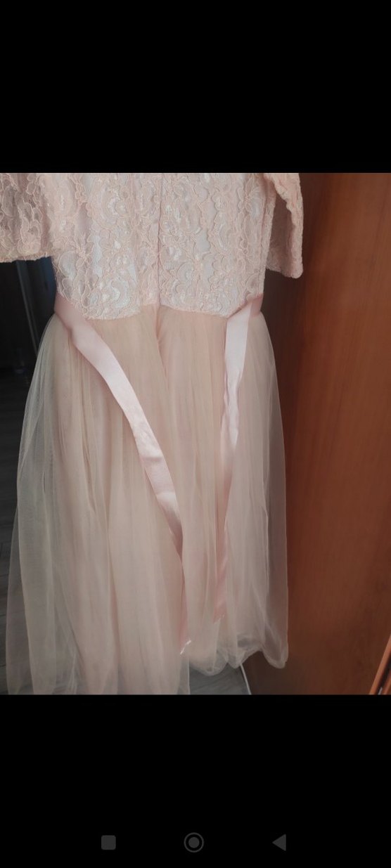 Dantel Detaylı Pembe Kız Elbisesi - Görsel 4