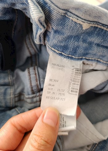 Kız Çocuk Mavi Kot Askılı Şort Tulum - Görsel 5