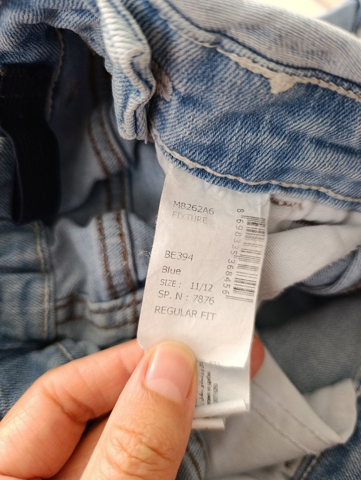 Kız Çocuk Mavi Kot Askılı Şort Tulum - Görsel 5