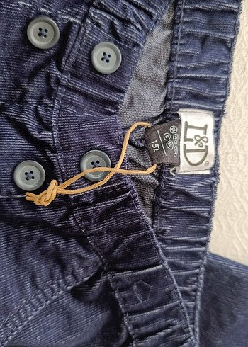 Lacivert Düğmeli Çocuk Pantolon - Görsel 2