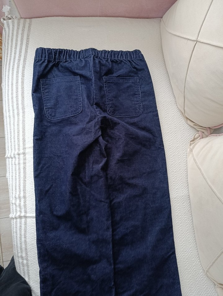 Lacivert Düğmeli Çocuk Pantolon - Görsel 3