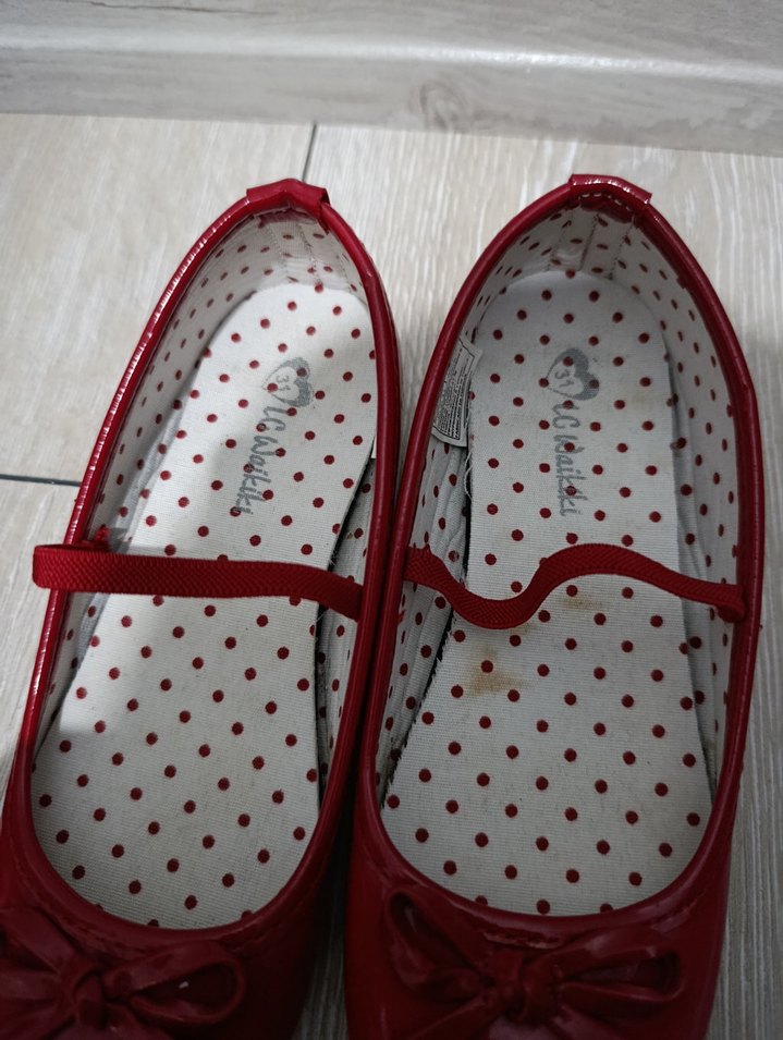 Kız Çocuk Parlak Kırmızı Babet - Görsel 2