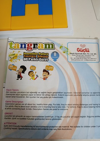 60 Görevli Yenilikçi Tangram Eğitici Oyuncak - Görsel 6
