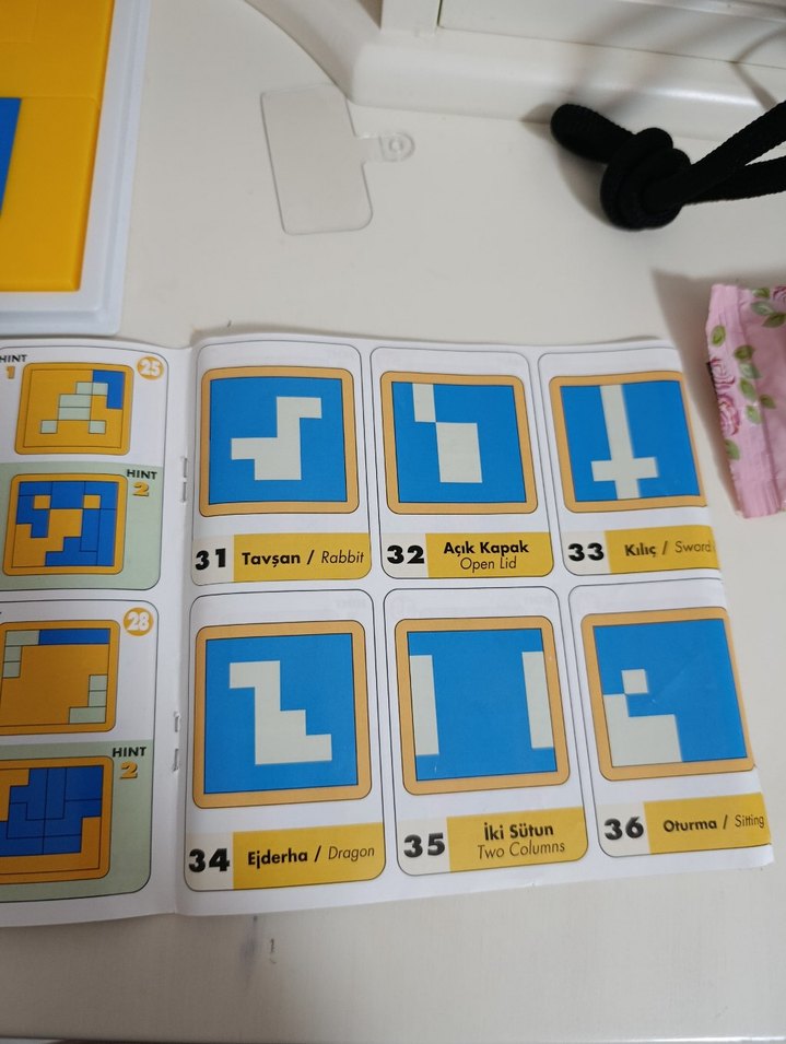 60 Görevli Yenilikçi Tangram Eğitici Oyuncak - Görsel 5