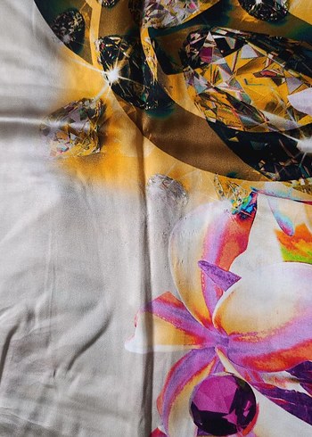 Aker Çok Renkli İpek Kadın Şal - Görsel 4