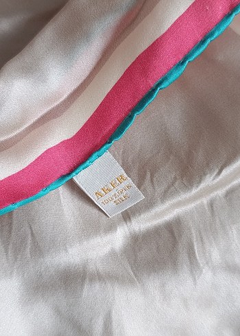 Aker Çok Renkli İpek Kadın Şal - Görsel 5