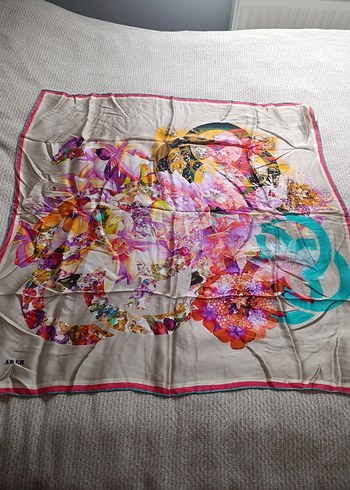 Aker Çok Renkli İpek Kadın Şal - Görsel 2