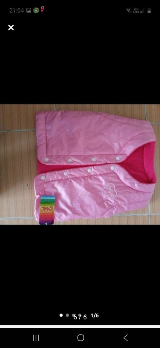 Kız Çocuk Pembe Düğmeli Yelek - Görsel 3